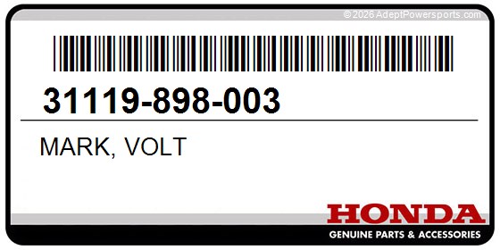 Honda 31119-898-003 Mark, Volt