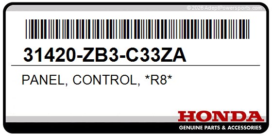 Honda 31420-ZB3-C33ZA Panel, Control, *R8*