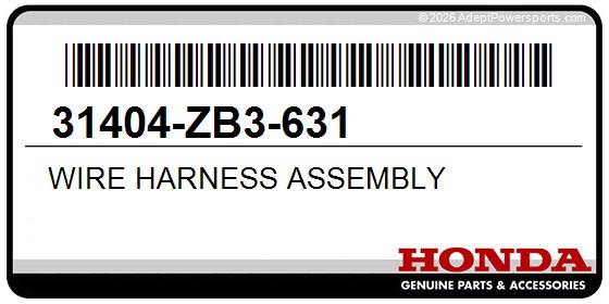 Honda 31404-ZB3-631 Wire Harness Assembly