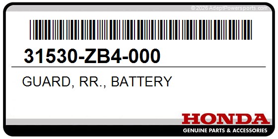 Honda 31530-ZB4-000 Guard, Rr., Battery