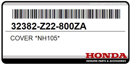 Honda 32382-Z22-800ZA Cover *Nh105*