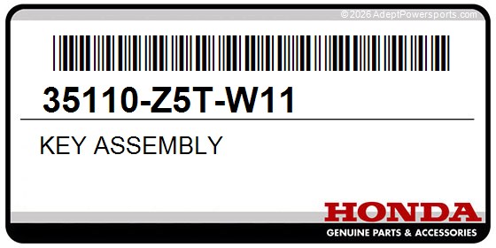 Honda 35110-Z5T-W11 Key Assembly