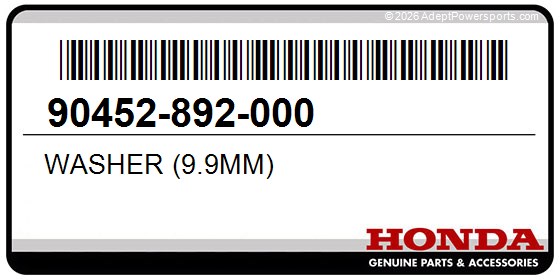 Honda 90452-892-000 Washer (9.9Mm)
