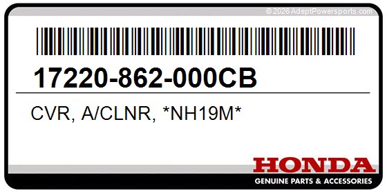 Honda 17220-862-000CB Cvr, A/Clnr, *Nh19m*