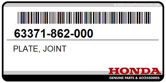 Honda 63371-862-000 Plate, Joint