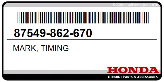Honda 87549-862-670 Mark, Timing