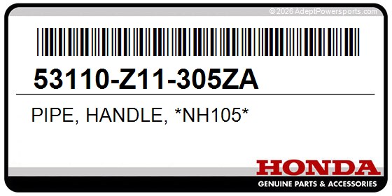 Honda 53110-Z11-305ZA Pipe, Handle, *Nh105*