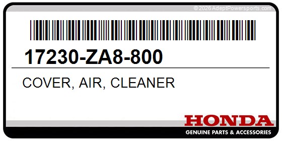 Honda 17230-ZA8-800 Cover, Air, Cleaner