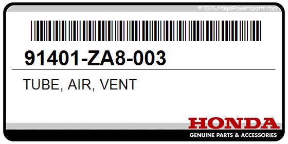 Honda 91401-ZA8-003 Tube, Air, Vent
