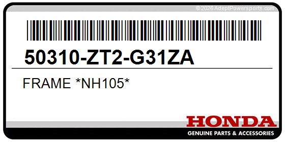 Honda 50310-ZT2-G31ZA Frame *Nh105*