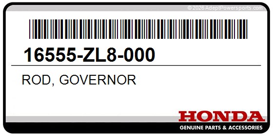 Honda 16555-ZL8-000 Rod, Governor