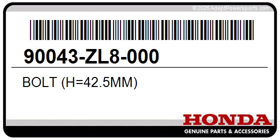 Honda 90043-ZL8-000 Bolt (H=42.5Mm)