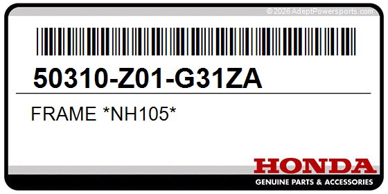 Honda 50310-Z01-G31ZA Frame *Nh105*