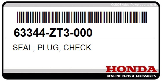 Honda 63344-ZT3-000 Seal, Plug, Check