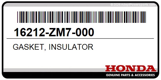 Honda 16212-ZM7-000 Gasket, Insulator