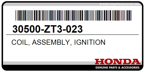 Honda 30500-ZT3-023 Coil, Assembly, Ignition