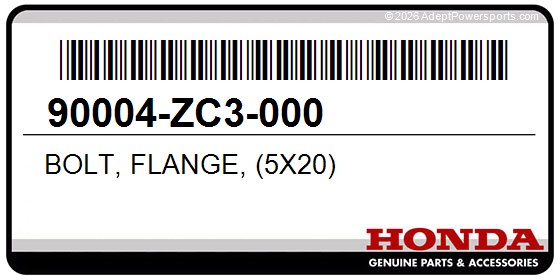 Honda 90004-ZC3-000 Bolt, Flange, (5X20)