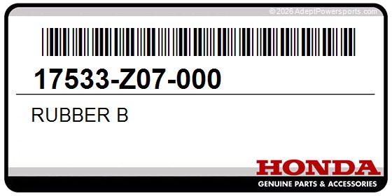 Honda 17533-Z07-000 Rubber B