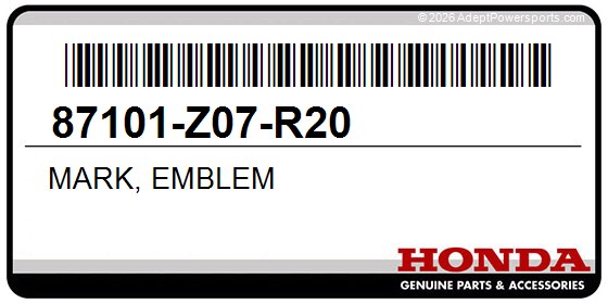 Honda 87101-Z07-R20 Mark, Emblem