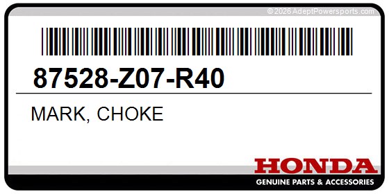 Honda 87528-Z07-R40 Mark, Choke