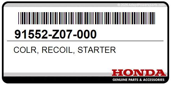 Honda 91552-Z07-000 Colr, Recoil, Starter