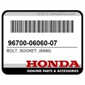 Honda 96700-06060-07 Bolt, Socket, (6X60)