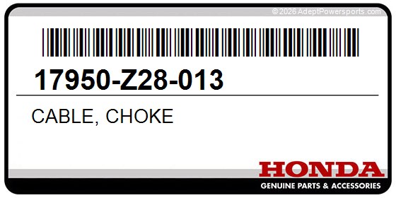 Honda 17950-Z28-013 Cable, Choke