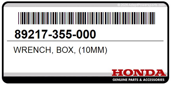 Honda 89217-355-000 Wrench, Box, (10Mm)