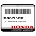 Honda 30500-ZL0-D32 Coil, Assembly, Ignition