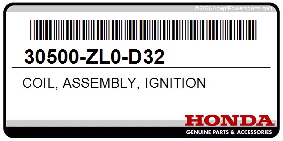 Honda 30500-ZL0-D32 Coil, Assembly, Ignition