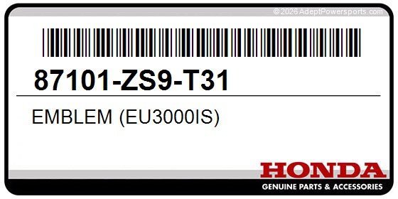 Honda 87101-ZS9-T31 Emblem (Eu3000is)