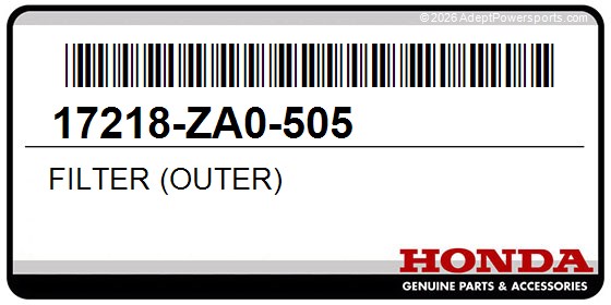 Honda 17218-ZA0-505 Filter (Outer)