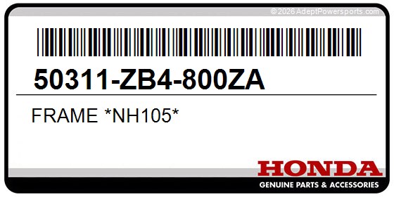 Honda 50311-ZB4-800ZA Frame *Nh105*
