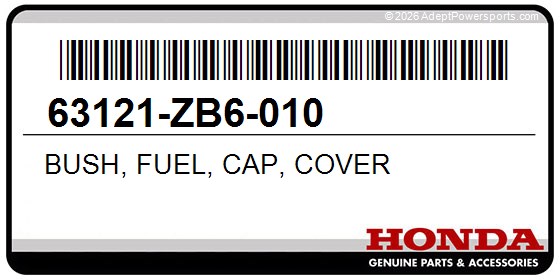 Honda 63121-ZB6-010 Bush, Fuel, Cap, Cover