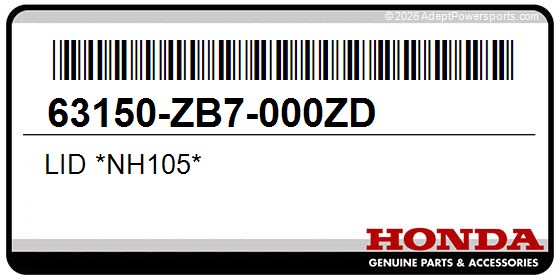 Honda 63150-ZB7-000ZD Lid *Nh105*