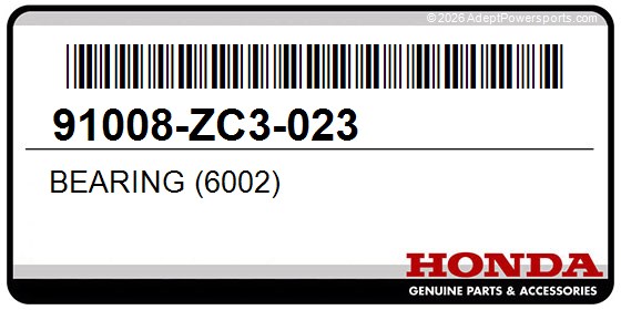 Honda 91008-ZC3-023 Bearing (6002)