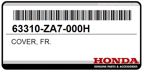 Honda 63310-ZA7-000H Cover, Fr.
