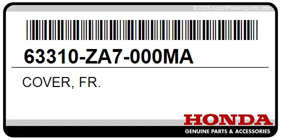 Honda 63310-ZA7-000MA Cover, Fr.