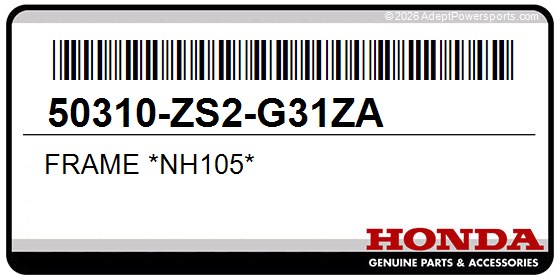 Honda 50310-ZS2-G31ZA Frame *Nh105*