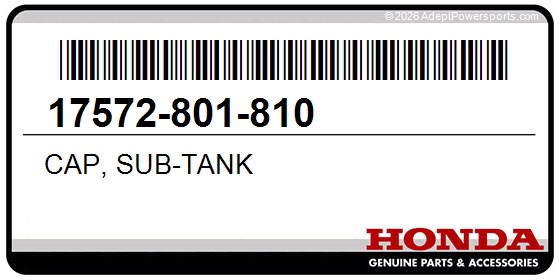 Honda 17572-801-810 Cap, Sub-Tank