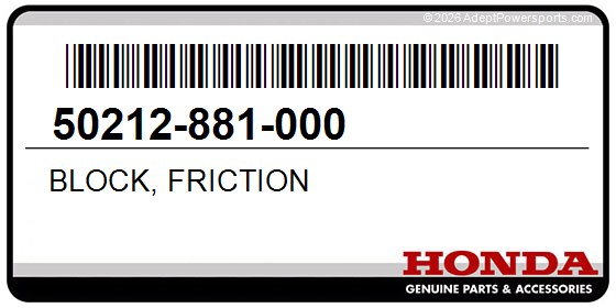 Honda 50212-881-000 Block, Friction