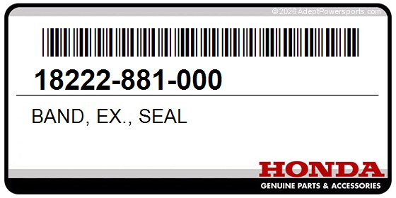 Honda 18222-881-000 Band, Ex., Seal