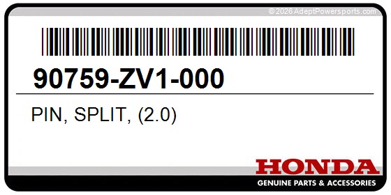 Honda 90759-ZV1-000 Pin, Split, (2.0)