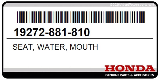 Honda 19272-881-810 Seat, Water, Mouth