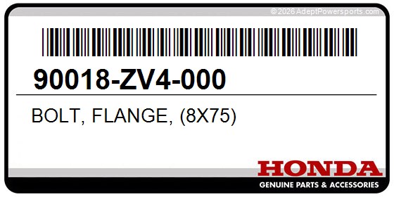 Honda 90018-ZV4-000 Bolt, Flange, (8X75)