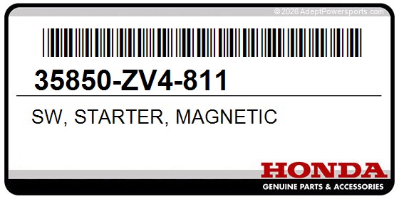 Honda 35850-ZV4-811 Sw, Starter, Magnetic