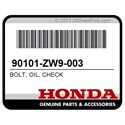 Honda 90101-ZW9-003 Bolt, Oil, Check