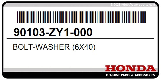 Honda 90103-ZY1-000 Bolt-Washer (6X40)