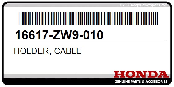 Honda 16617-ZW9-010 Holder, Cable