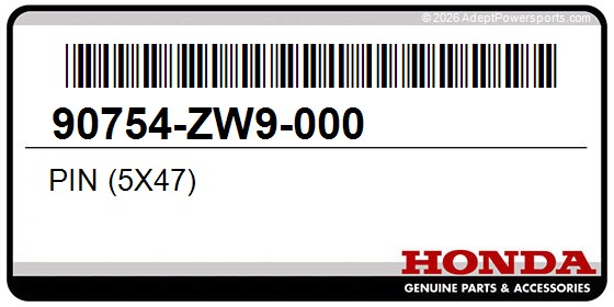 Honda 90754-ZW9-000 Pin (5X47)